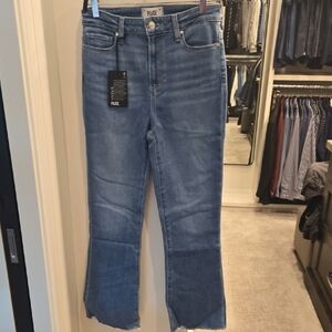 NWT Paige Claudine slim boot jeans. Size 27. Color Darling.